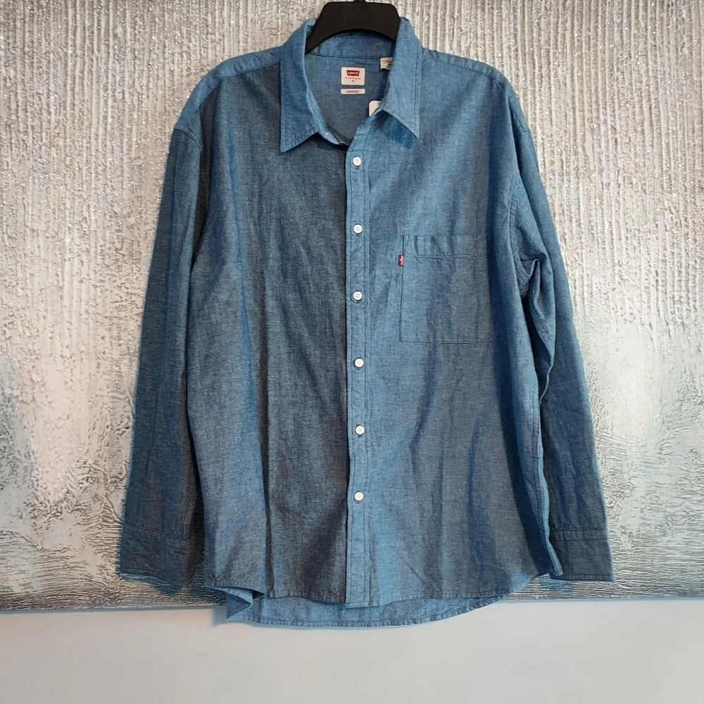 Levi's Oversized Two Tone Jean Button Down shirt